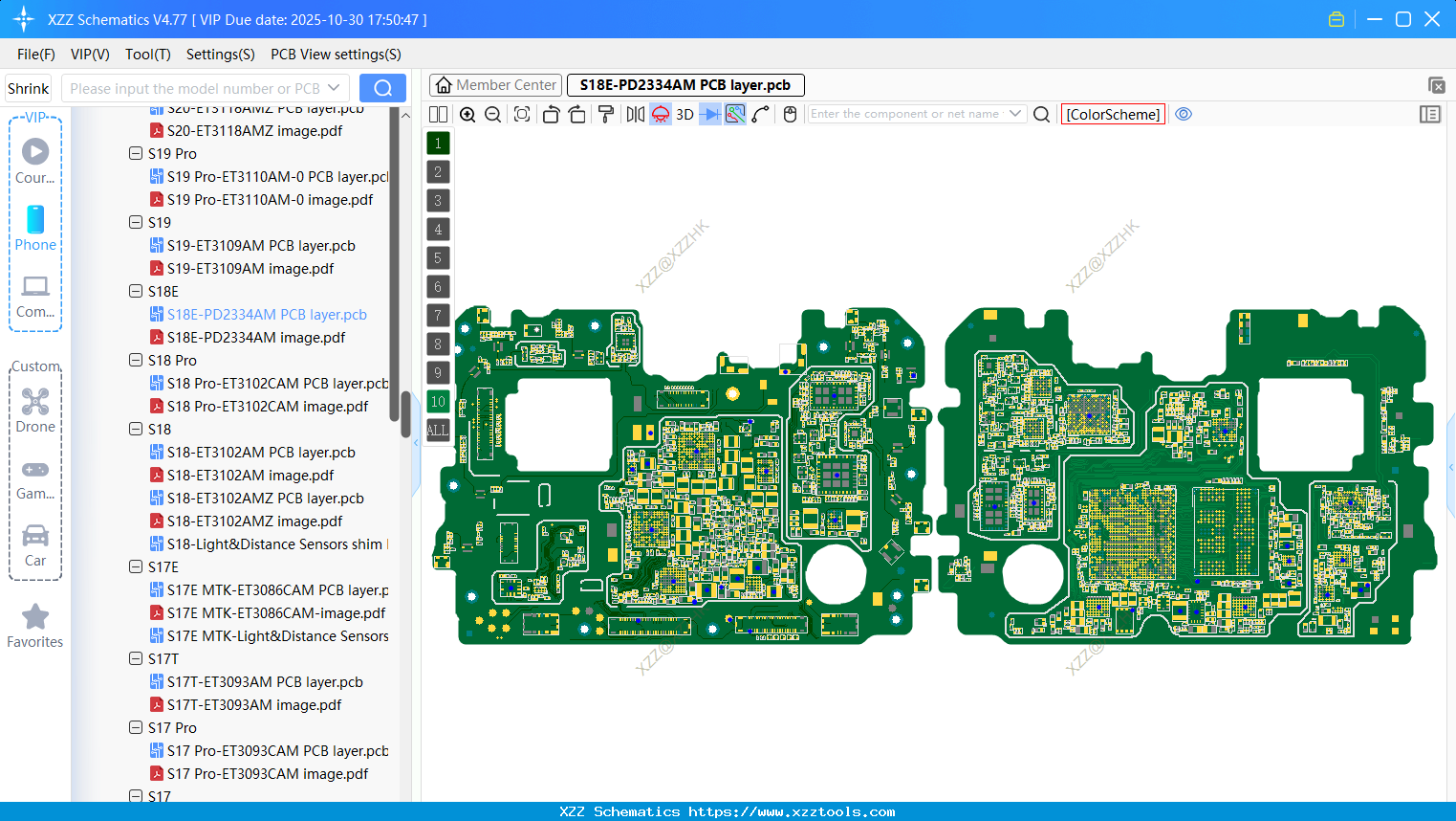 VIVO S18E-PD2334AM PCB Layer